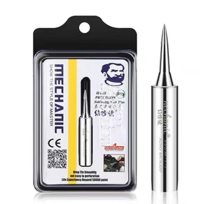 936A безоловен накрайник за паялник, извит връх — мед без кислород, за ремонт на мобилни телефони