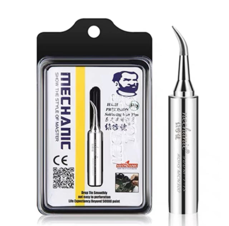 936A безоловен накрайник за паялник, извит връх — мед без кислород, за ремонт на мобилни телефони