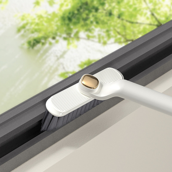 Pagriežama plaisu suka flīzēm — divpusēja tīrīšanas suka logiem un virtuvei, no plastmasas