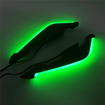 Светещо декоративно ветрово крило за мотоциклети и електрически автомобили – 12V LED осветление, фиксирани крила, mosjpgz