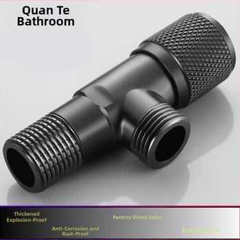 Nehrđajući čelični kutni ventil s bakrenim jezgrom ventila, model 111, ugradnja u zid, za kupaonicu, bojler i WC