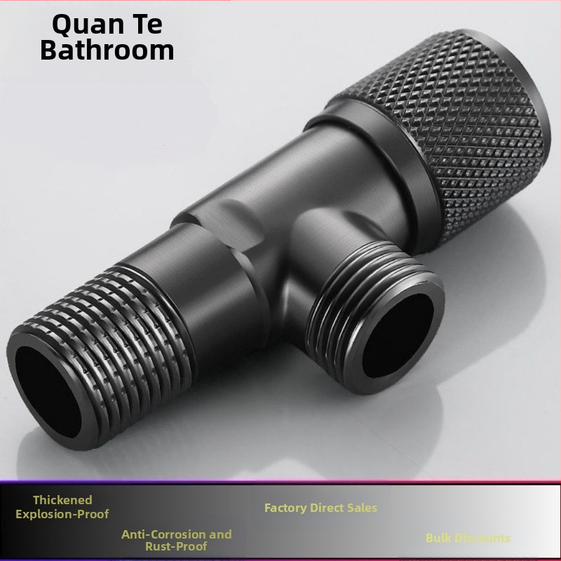 Nehrđajući čelični kutni ventil s bakrenim jezgrom ventila, model 111, ugradnja u zid, za kupaonicu, bojler i WC