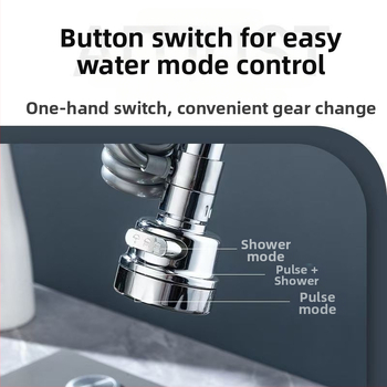 Universali virtuvės maišytuvas su ištraukiamu antgaliu, trijų lygių reguliuojamas srautas, padidintas slėgis, 360° pasukamas, prieš pursliavimą (keraminių vožtuvo šerdis; ABS medžiaga; spiralinis montavimas; viengijai jungčiai; elektroplatinimo danga)