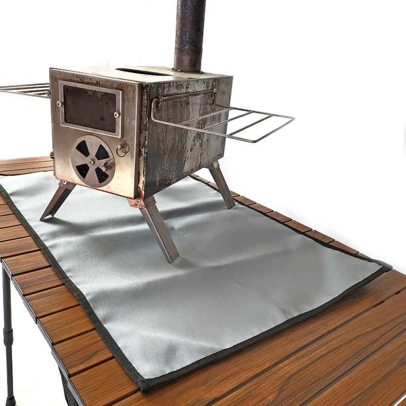 Къмпинг огнеустойчив мат – фибростъкло, огнезадържащ, термоизолационен, висока температурна устойчивост; тегло 260 g или 680 g