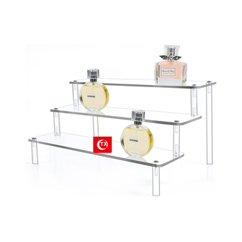 TX Ακρυλική σκαλοπάτια προβολής για καλλυντικά και φιγούρες – επιτραπέζιο ράφι προβολής