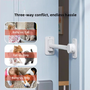 Котешка врата за достъп — лесен вход и изход, регулируема, без пробиване, предпазва кучета от навлизане