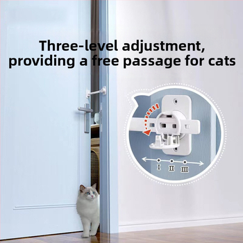 Котешка врата за достъп — лесен вход и изход, регулируема, без пробиване, предпазва кучета от навлизане