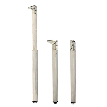 Ανοξείδωτος χάλυβας μικρός τετράγωνος σωλήνας τηλεσκοπικό πόδι για τα πόδια τραπεζιού, γραφείου ή μπαρ — πτυσσόμενο, τηλεσκοπικό, ηλεκτροπλατιωμένη επίστρωση