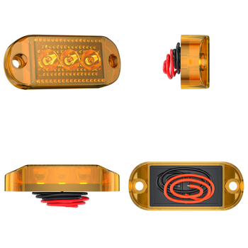 LED πλευρικό φως σήμανσης για φορτηγά, 3-LED, Universal 12-24V