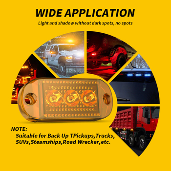 LED πλευρικό φως σήμανσης για φορτηγά, 3-LED, Universal 12-24V