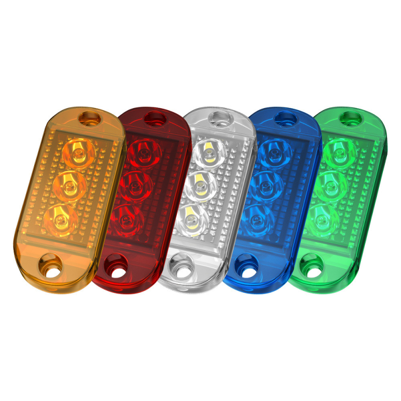LED πλευρικό φως σήμανσης για φορτηγά, 3-LED, Universal 12-24V