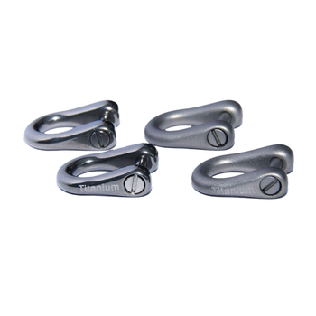 Αξεσουάρ κλειδιού από κράμα τιτανίου — αγκράμες σε σχήμα U, σε σχήμα αλόγου και σε σχήμα D; ηλεκτροπλατινωμένο, αυθεντικός σχεδιασμός.