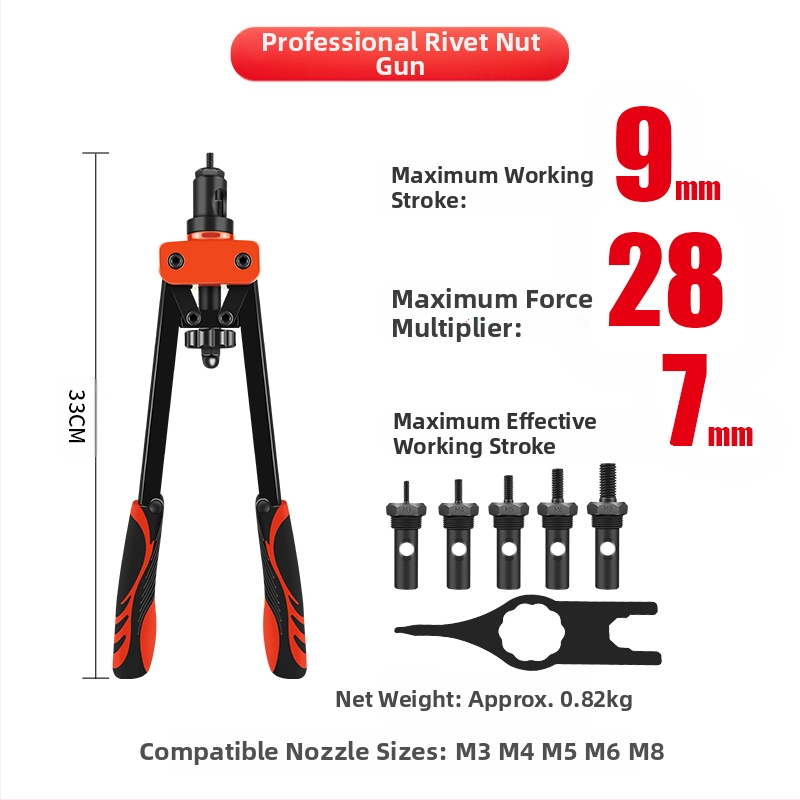 Rivet Nut Gun с автоматично и ръчно управление за строителство
