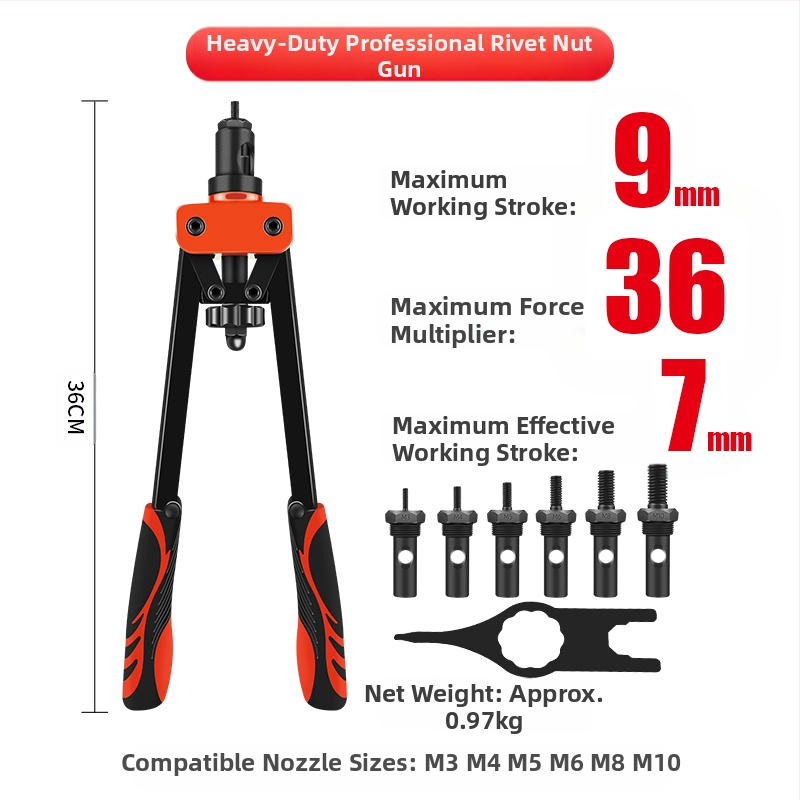 Rivet Nut Gun с автоматично и ръчно управление за строителство