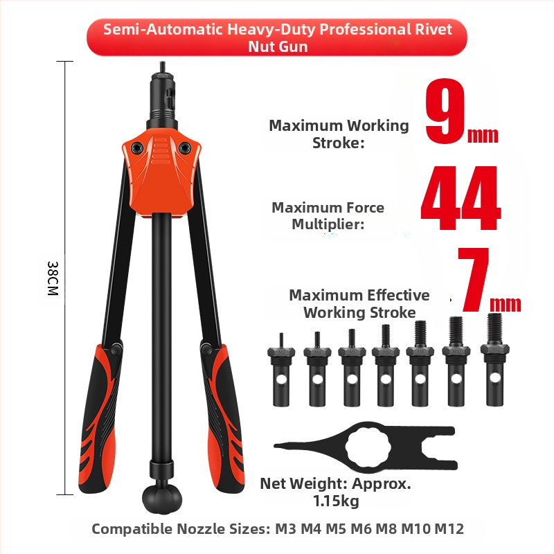 Rivet Nut Gun с автоматично и ръчно управление за строителство