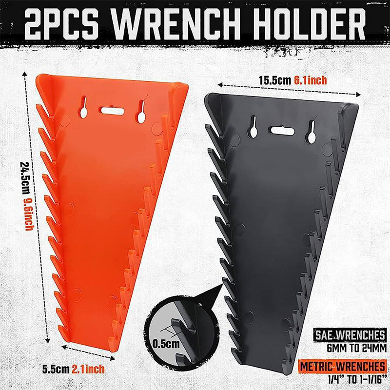 12 rekeszes műanyag mágneses kulcs- és szerszártároló levehető tálcával