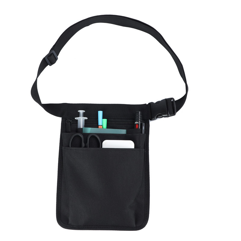 Lengvas juosmens krepšys medicininiams reikmenims grožio ir makiažo meistrams – 600D Oxford audinys, ultra lengvas, atsparus dilimui, plastikinė sagtis, sportinis juosmens krepšys