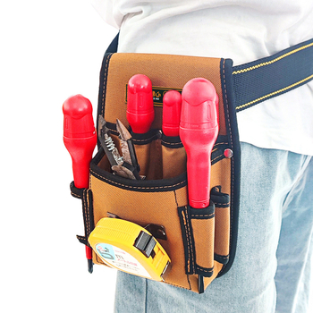 Ζώνη εργαλείων μέσης, βαριά και ανθεκτική, πολυλειτουργική για ξυλουργικές εργασίες και ηλεκτρολογικά, με αποθήκευση εξαρτημάτων, ρυθμιζόμενη