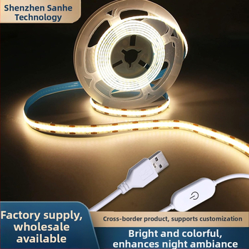 5V COB LED juostelės rinkinys spintai, 320 LED, 180° šviesos kampas, CRI 90, ryškumo reguliavimas