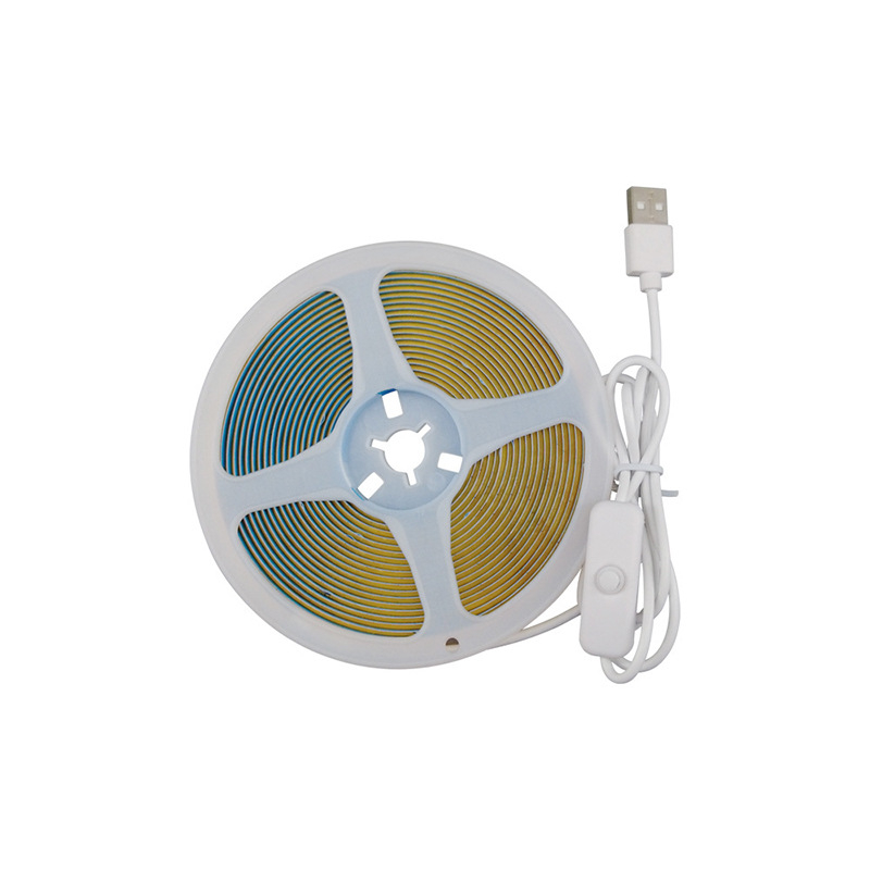 5V COB LED juostelės rinkinys spintai, 320 LED, 180° šviesos kampas, CRI 90, ryškumo reguliavimas