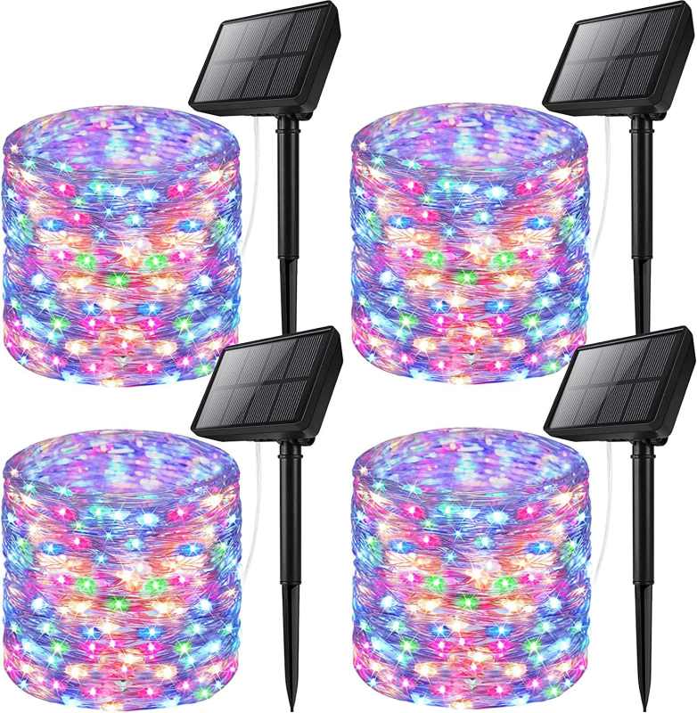 Lumini LED cu sârmă de cupru alimentate cu energie solară pentru exterior, decorațiuni de Crăciun, model Solar Copper Wire Lamp, IP44, tensiune ≤36V, suport pentru personalizare