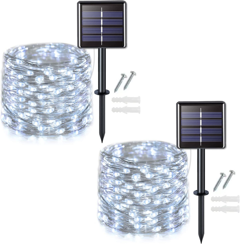 Lumini LED cu sârmă de cupru alimentate cu energie solară pentru exterior, decorațiuni de Crăciun, model Solar Copper Wire Lamp, IP44, tensiune ≤36V, suport pentru personalizare