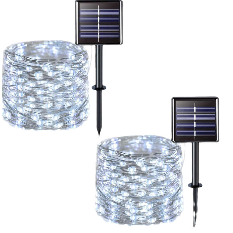 Lumini LED cu sârmă de cupru alimentate cu energie solară pentru exterior, decorațiuni de Crăciun, model Solar Copper Wire Lamp, IP44, tensiune ≤36V, suport pentru personalizare