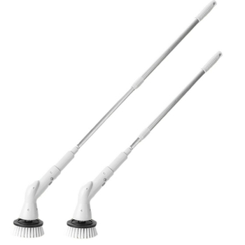 Garā bezvadu rotējoša tīrīšanas suka ar izvelkamu rokturi – ABS daudzfunkcionāla mājas suka ar galviņām apaviem, krūzēm, plaisām, mazgāšanai un tīrīšanas bumbiņai