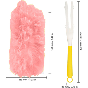 Αντιβακτηριακό σκονιστήρι για Swiffer, κεφαλή 360°, στρογγυλή, πλένεται, αντιστατικό, ινώδες υλικό