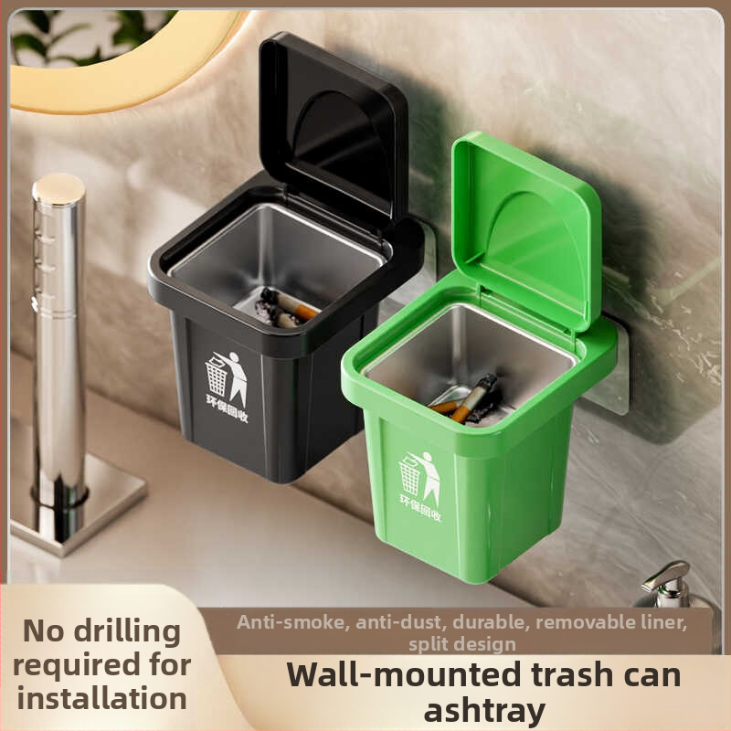 Sieninis šiukšlių dėžė su pelenine, nerūdijančio plieno + ABS, dulkėms atsparus, su dangčiu, modelis 152s41fsfkpsldpada