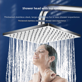 Yanya nerūdijančio plieno dušo galva, lietaus režimas, viršutinio purškimo modelis, darbinė temperatūra 1–90°C