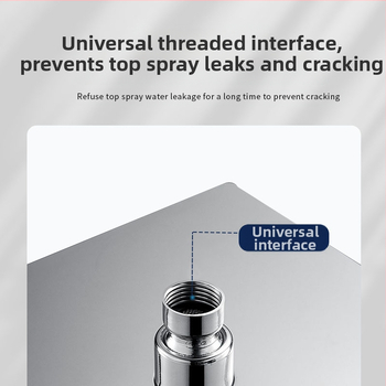 Yanya nerūdijančio plieno dušo galva, lietaus režimas, viršutinio purškimo modelis, darbinė temperatūra 1–90°C