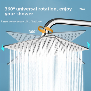 Yanya nerūdijančio plieno dušo galva, lietaus režimas, viršutinio purškimo modelis, darbinė temperatūra 1–90°C