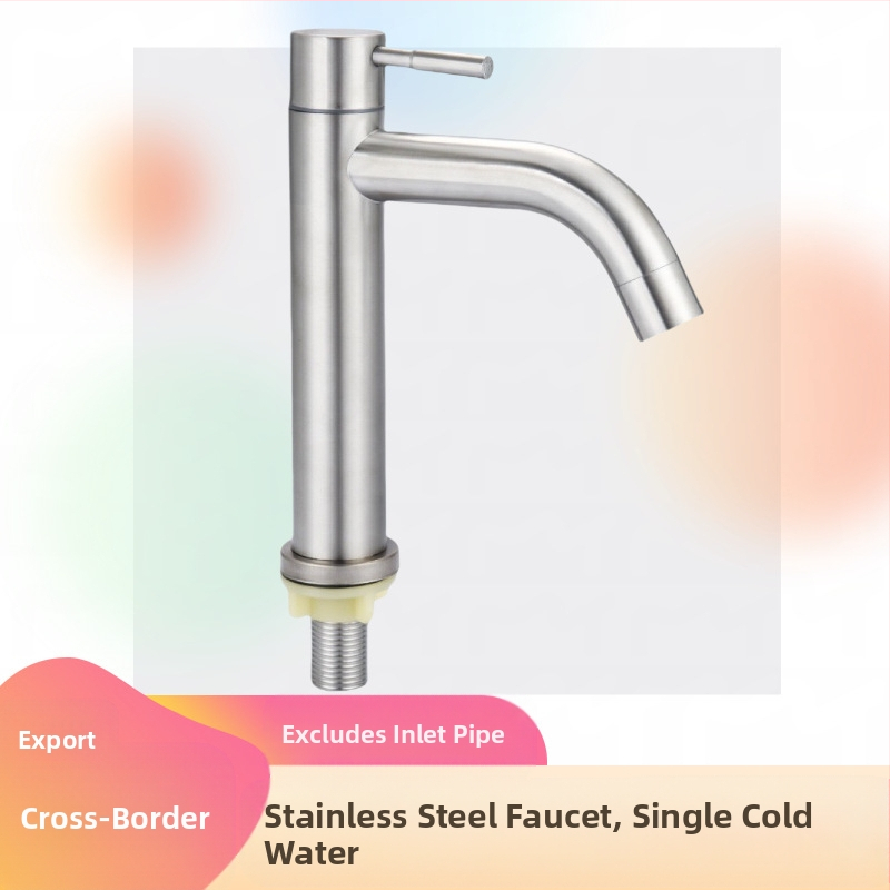 Nerūdijančio plieno praustuvo čiaupas su keraminiu vožtuvu, elektroplatinė danga, montuojamas prie praustuvo, modelis HZ-1-1-138543-3