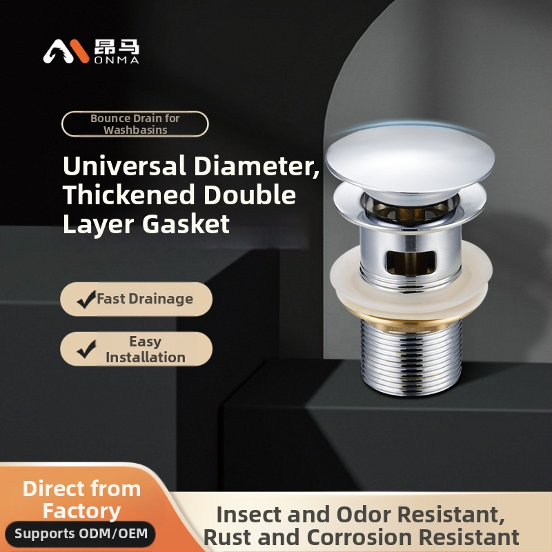 Αποχέτευση νιπτήρα με αναδυόμενο μηχανισμό – τύπος bounce, υλικό: ανοξείδωτο ατσάλι, μοντέλο DR-7886, Angma