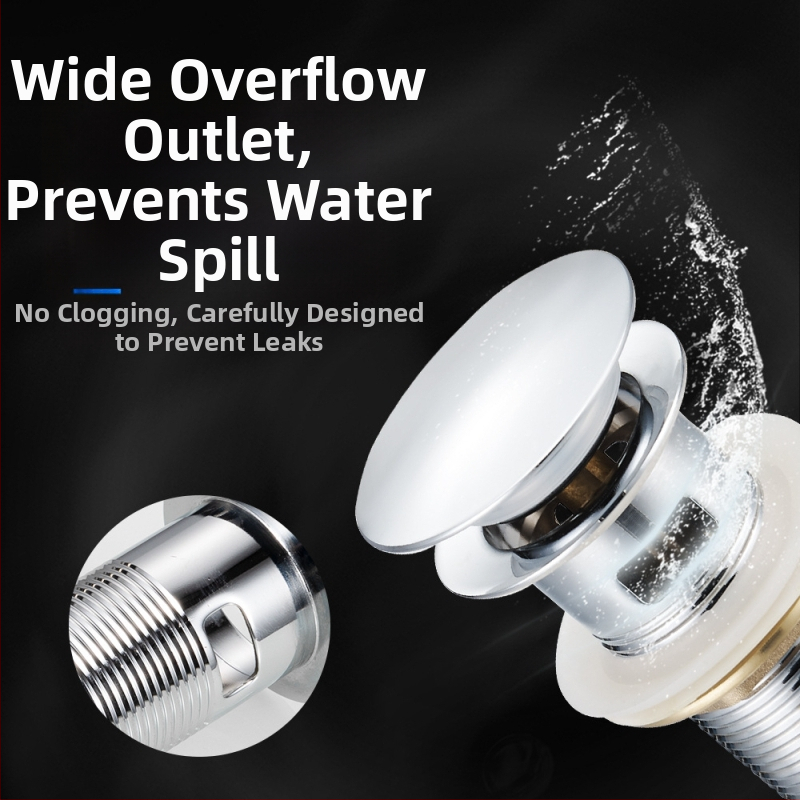 Дренаж за мивка с подскачащ механизъм – тип: bounce, форма: подскачащ дренер, материал: неръждаема стомана, модел DR-7886, Angma