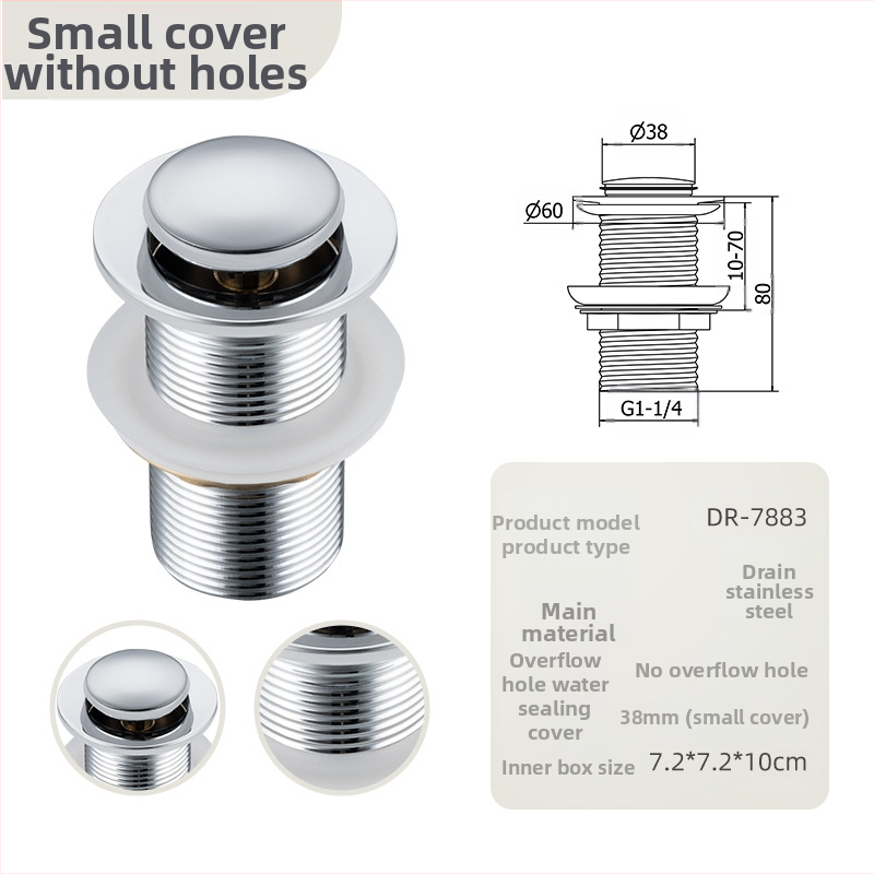 Αποχέτευση νιπτήρα με αναδυόμενο μηχανισμό – τύπος bounce, υλικό: ανοξείδωτο ατσάλι, μοντέλο DR-7886, Angma
