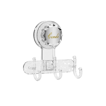 Multifunkcinis pasukamas siurbimo kabliukas, akrilinis, trijų eilių dizainas, be gręžimo, 3–5 kg apkrova