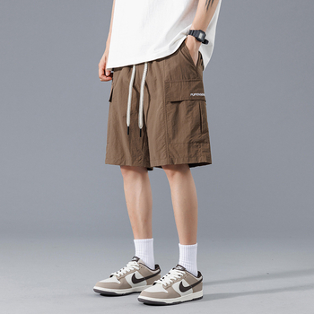 Ανδρικά καλοκαιρινά ελαφριά σορτς εργασίας, με πολλαπλές τσέπες, αναπνέον ύφασμα πολυεστέρα-νάιλον