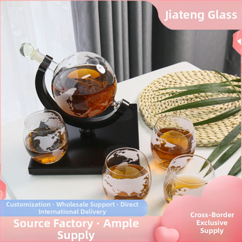 Globus dizaino stiklo dekanterių rinkinys, lengvasis prabangus retro stilius, svoris 1800 g