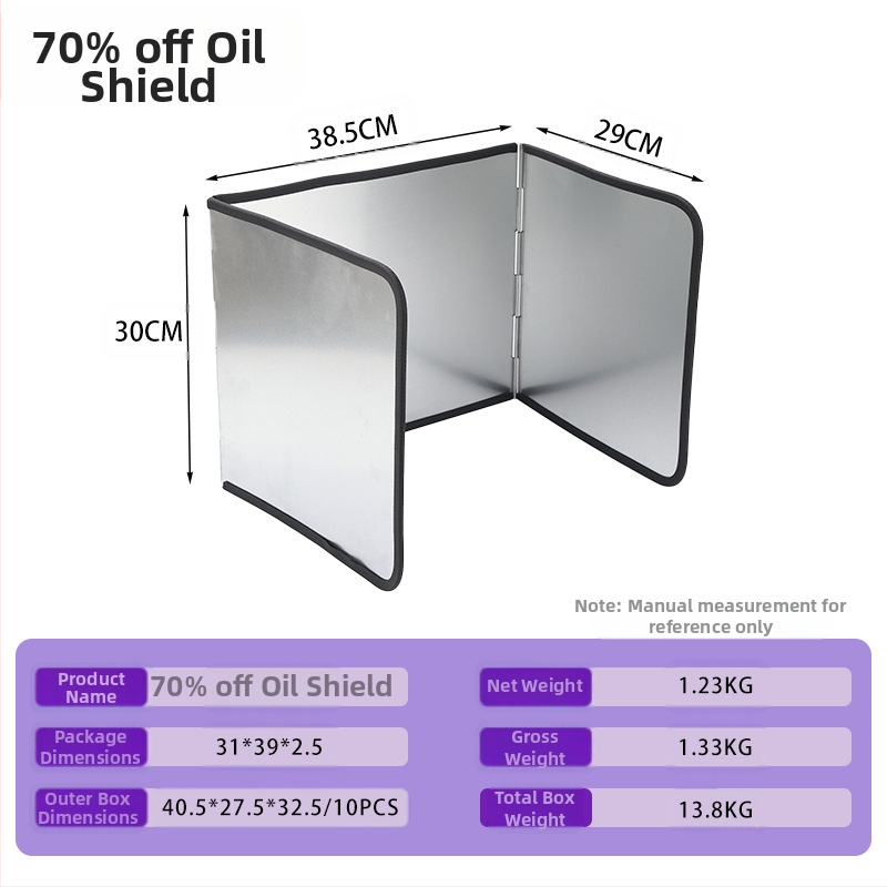 Кухненска преграда за пръски мазнини за газова котлон, високотемпературна галванизирана плоча, топлоизолационна преграда — Марка: Other; Произход: Yongkang; Категория: Other