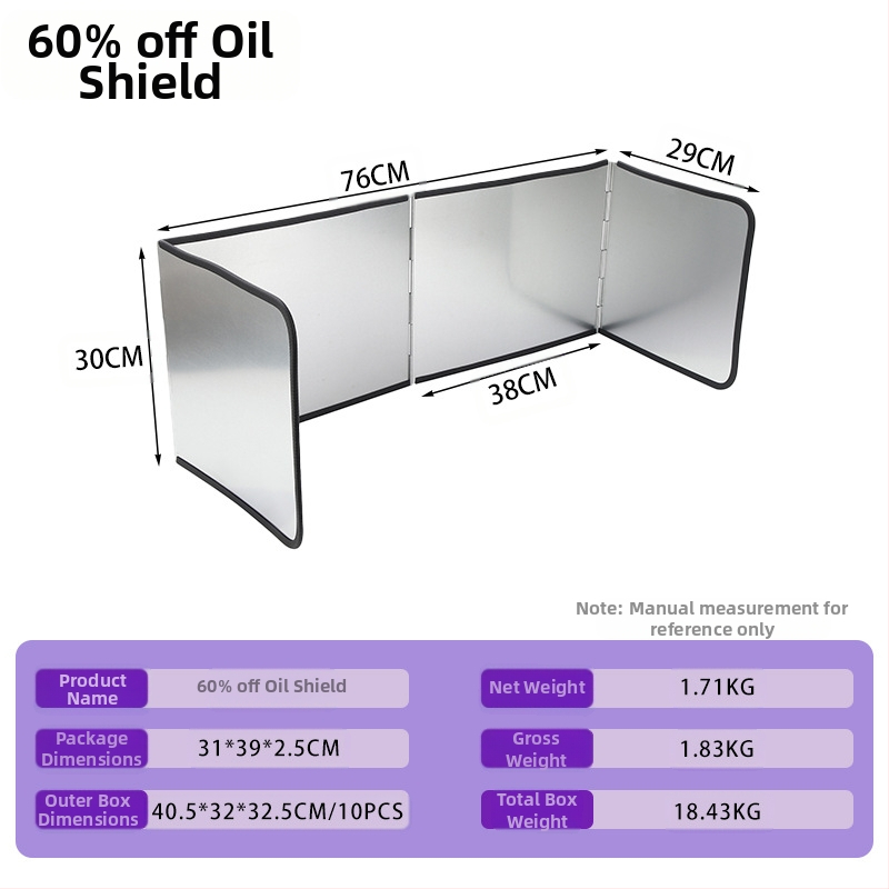 Кухненска преграда за пръски мазнини за газова котлон, високотемпературна галванизирана плоча, топлоизолационна преграда — Марка: Other; Произход: Yongkang; Категория: Other