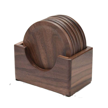 Tan Zhi medinis apvalus arbatos puodelio padėkliukas, naujo Kinų stiliaus