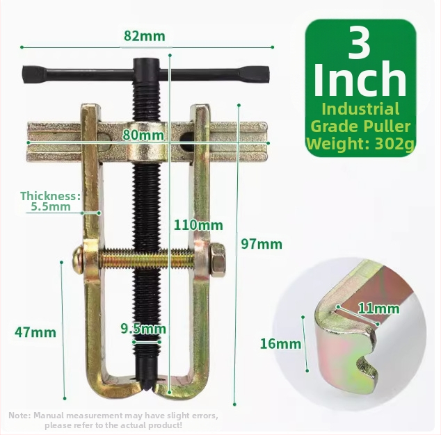 Dviejų žandikaulių traukiklis guoliams, kompaktiškas daugiafunkcinis išardymo įrankis nerūdijančio plieno guoliams, 36V