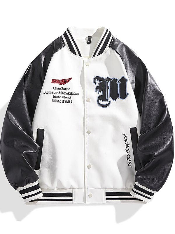 Ανδρικό μπουφάν δερμάτινο, κορεατικό στυλ με σταντ κολάρο, biker σχεδίαση, PU δέρμα, φερμουάρ μπροστά, φθινοπωρινή κυκλοφορία 2024