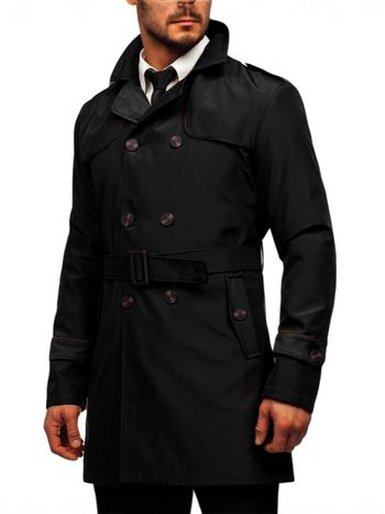 Παλτό μακρύ σε βρετανικό στυλ, με διπλό κουμπί και πέτο, στενό εφαρμοστό με ζώνη, εξωτερικό ύφασμα 70% πολυεστέρας, επένδυση 30% πολυεστέρας