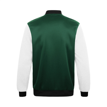 Vīriešu divpusēja sporta jaka ar stāvu kaklu, rāvējslēdzēju, sānu kabatām, brīvu piegriezumu, poliesteres audums un pamatizklājs