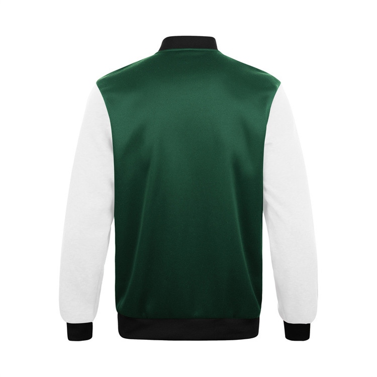 Vīriešu divpusēja sporta jaka ar stāvu kaklu, rāvējslēdzēju, sānu kabatām, brīvu piegriezumu, poliesteres audums un pamatizklājs