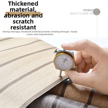 Savarankiškai klijuojamos tapetai – grotelės lino raštas, retro medžio faktūra, stora PVC, atsparios vandeniui, atsparios drėgmei, atsparios aliejui