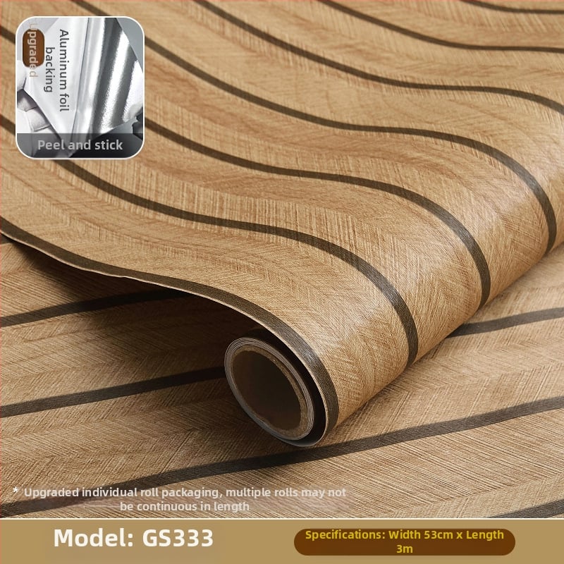 Savarankiškai klijuojamos tapetai – grotelės lino raštas, retro medžio faktūra, stora PVC, atsparios vandeniui, atsparios drėgmei, atsparios aliejui